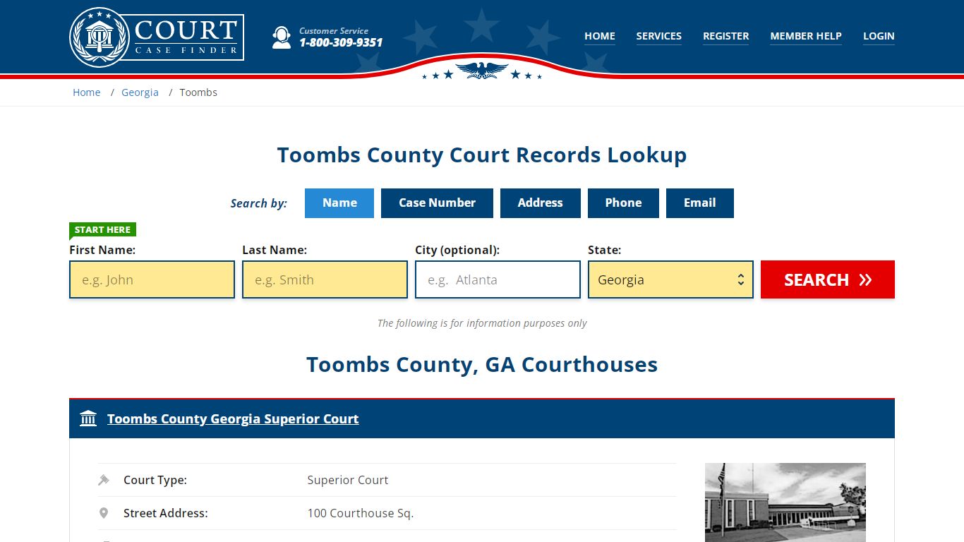 Toombs County Court Records | GA Case Lookup